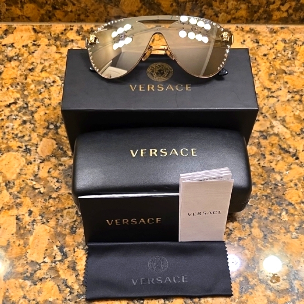 Versace Metallic Silver Sunglasses